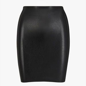 NWT New Faux Leather Black Mini Skirt Commando Control Medium M